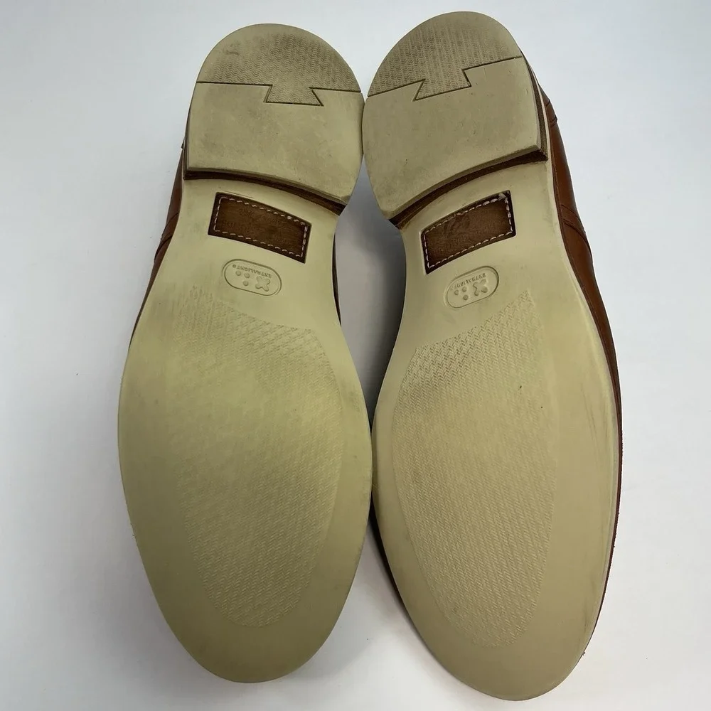 Allen Edmonds Nomad Men's Derby Shoes Size 11 D US Tan Leather Plain Toe Oxford